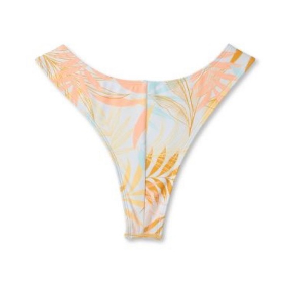 WILD FABLE BIKINI BOTTOM MULTICOLOR TROPICAL FLORAL PRINT HIGH LEG CHEEKY NWT - Picture 2 of 5